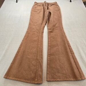 PacSun Brown High Waisted Flare Jeans Retro Wide Leg Denim Womens Size 27